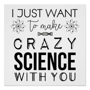 Póster Poster lustroso da ciência louca preta órfão