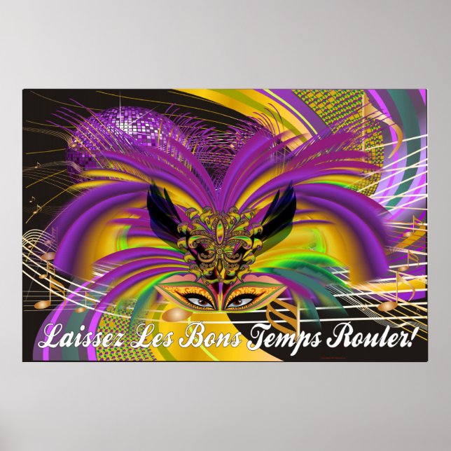 Póster Poster-Mardi Gras Máscara A Rainha II (Frente)