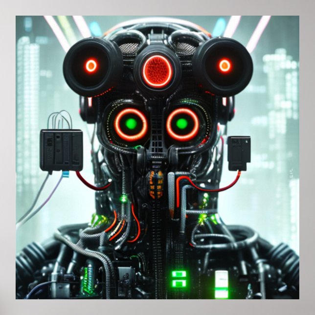 Poster Pôster matte do Robô 5 (Frente)