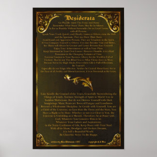 Póster POSTER-Max Ehrmann-11x17-Dourado Barroco