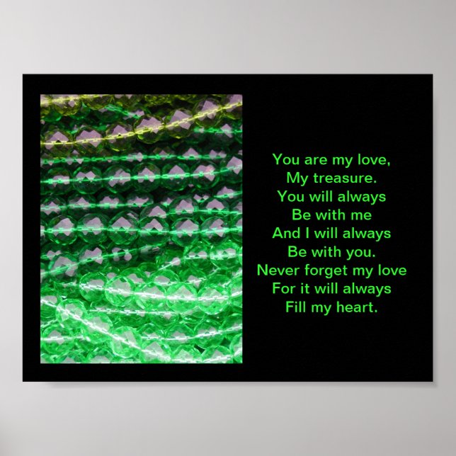 Póster Poster, Miçangas Verdes, Amor para Sempre (Frente)