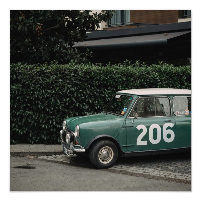 Póster Poster Mini Cooper Verde Corrente (Frente)