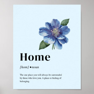Poster Pôster Minimalista de Definição de Casa com Arte F