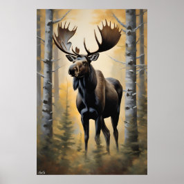 Poster Pôster | Moose | Estilo de pintura