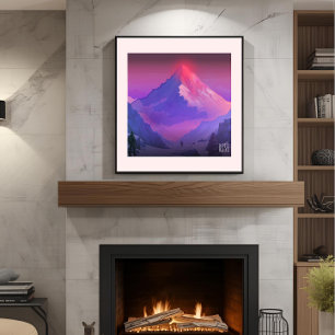 Póster Pôster Motivacional Alpenglow Everest RISE