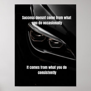 Poster Pôster Motivacional Inspirado na BMW – Dirija Seu
