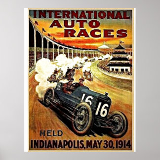 POSTER POSTER: MOTORSPORT INDIANAPOLIS 1914