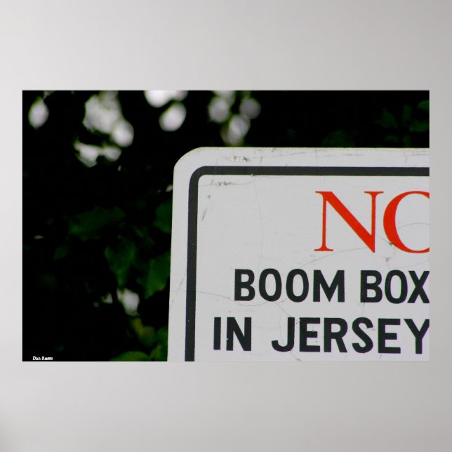 Póster Poster-"No Boom Box em Jersey" (Frente)