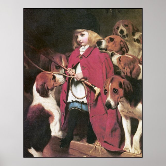 Póster Poster: "O novo chicote" - Rapariga com galgos (Frente)