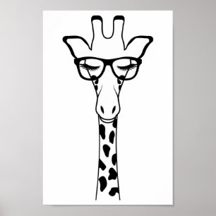 Poster Poster- Óculos De Girafa De Quarto Para Crianças