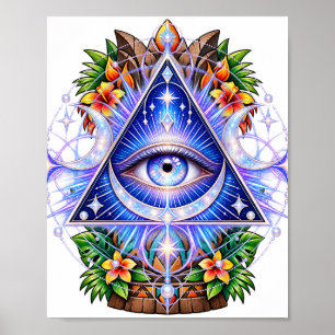 Poster Pôster Olho Celestial Safira