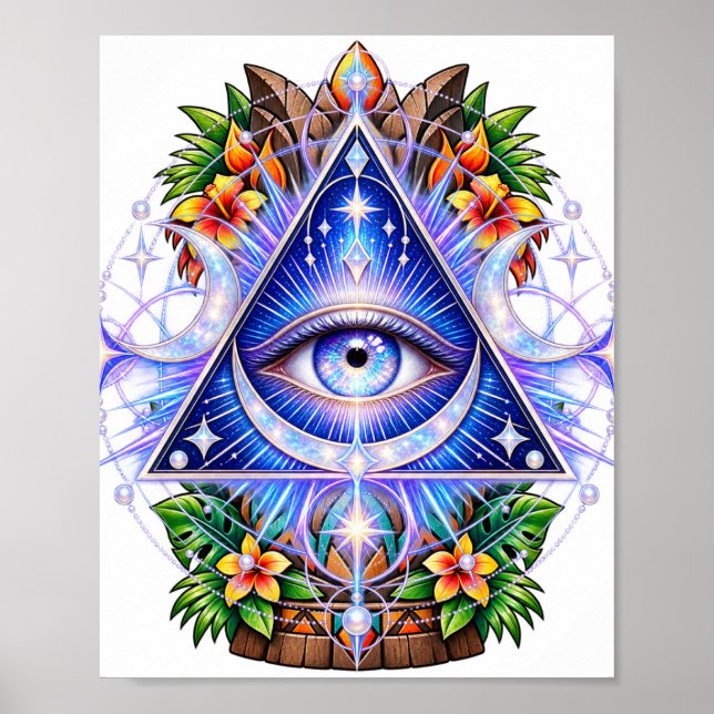 Poster Pôster Olho Celestial Safira (Frente)