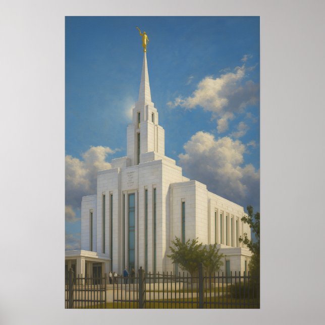 Poster Pôster™ Oquirrh Mountain Utah Temple Painting da I (Frente)