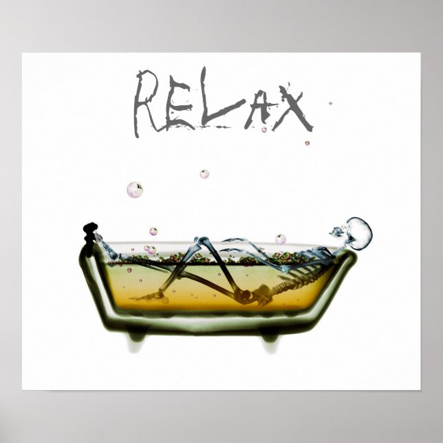 Poster Poster- Orig Negativo Relax X-Ray Skeleton Tempo (Frente)