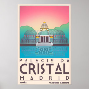 Poster Pôster Palacio De Cristal Geometria Ousada e Calma