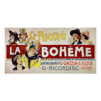 Póster Poster para La Bohème por Giacomo Puccini