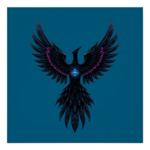 Póster Pôster Parede Núcleo de Cristal Brilhante Fenix Es