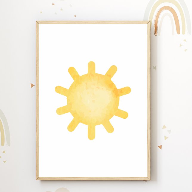 Poster Pôster Pastel Sun Berçário Decoração de Sala de Cr (Criador carregado)