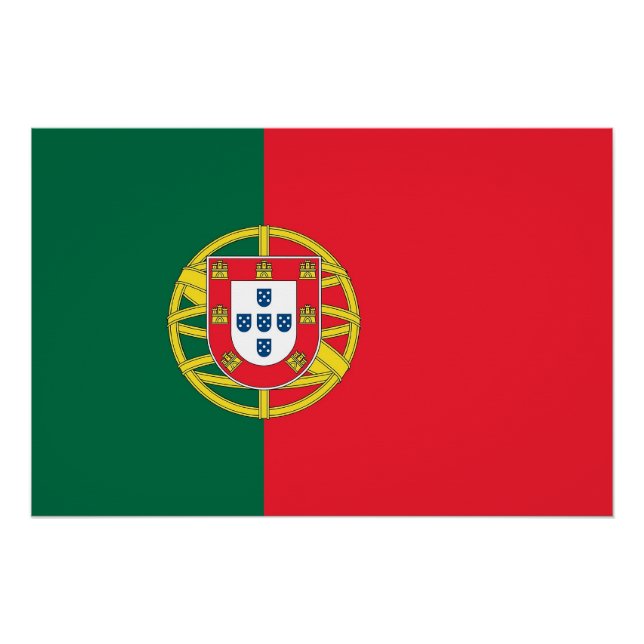 Póster Poster Patriótica com Bandeira de Portugal (Frente)