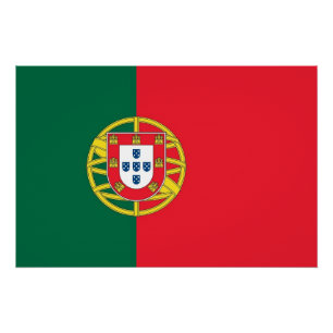 Póster Poster patriótico com a bandeira de Portugal