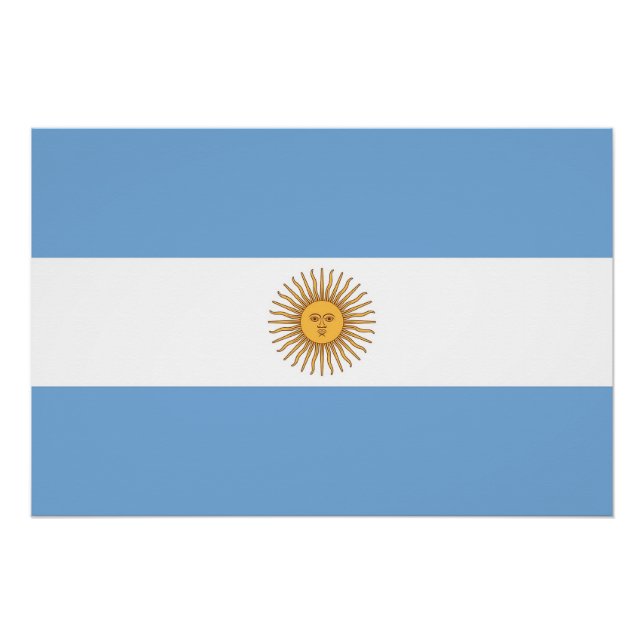 Póster Poster Patriótico com Bandeira da Argentina (Frente)