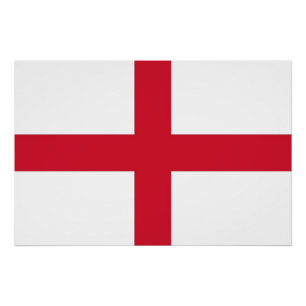 Póster Poster Patriótico com Bandeira da Inglaterra