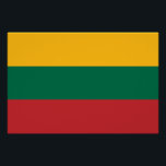 Póster Poster Patriótico com Bandeira da Lituânia<br><div class="desc">Mostre o seu orgulho nacional em estilo ousado com esta poster patriótica com a bandeira vibrante da Lituânia! Concebido para chamar a atenção e inspirar admiração, este poster de alta qualidade mostra orgulhosamente o tricolor amarelo, verde e vermelho da bandeira lituana num formato claro e impressionante. Seja para a sua...</div>