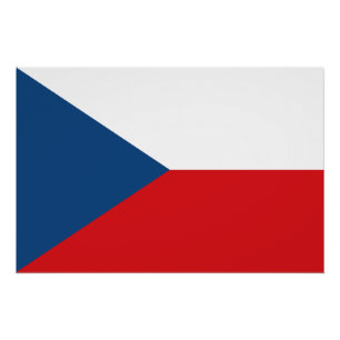 Póster Poster Patriótico com Bandeira da Tchecia