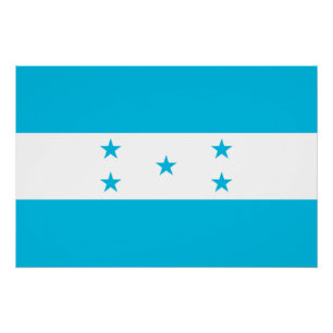 Póster Poster Patriótico com Bandeira de Honduras