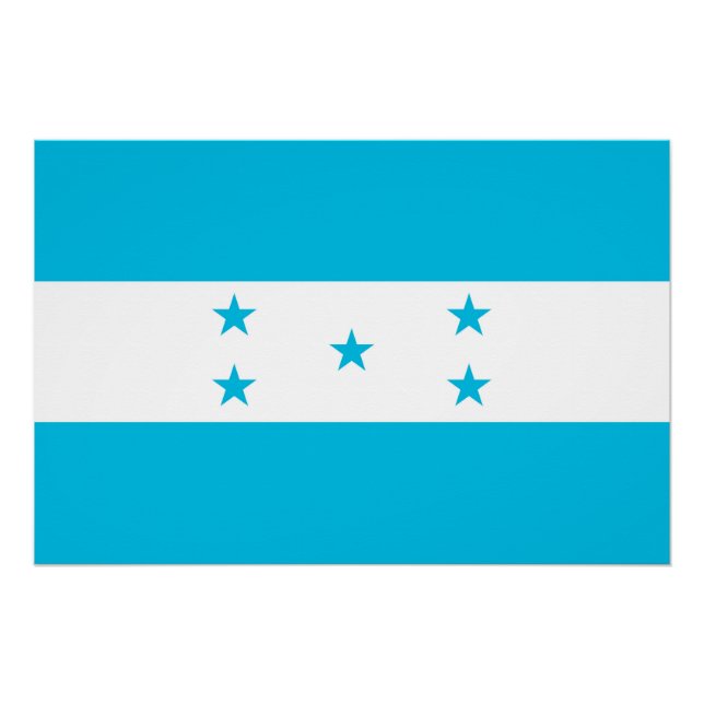 Póster Poster Patriótico com Bandeira de Honduras (Frente)