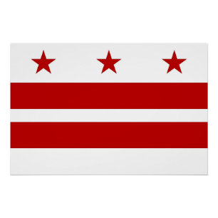 Póster poster patriótico com bandeira de Washington DC