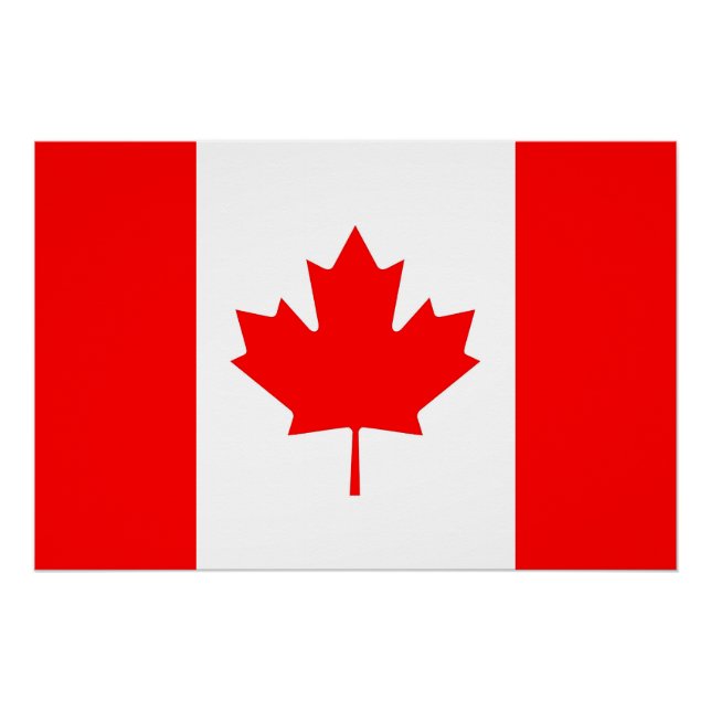 Póster Poster Patriótico com Bandeira do Canadá (Frente)