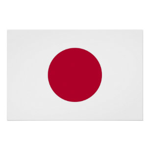 Póster Poster Patriótico com Bandeira do Japão