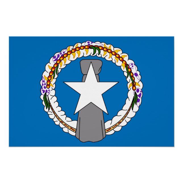 Póster Poster patriótico com bandeira do Norte Mariana (Frente)