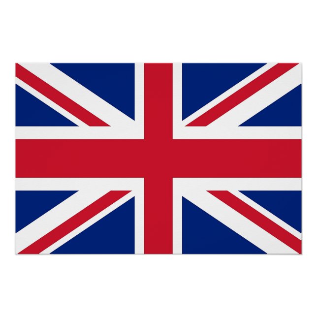 Póster Poster Patriótico com Bandeira do Reino Unido (Frente)