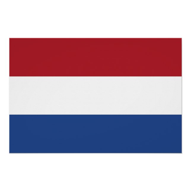 Póster Poster Patriótico com Bandeira dos Países Baixos (Frente)