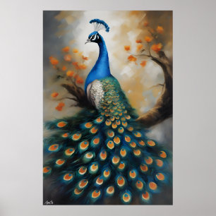 Poster Pôster   Pavão   Pintura