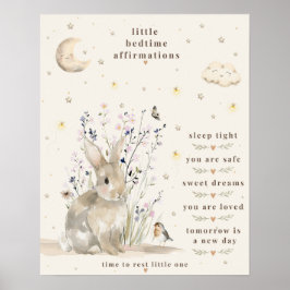 Poster Pôster Pequenas Afirmações na Hora de Dormir
