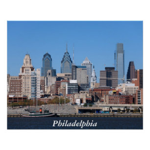 Póster Poster perfeito da skyline de Philadelphfia