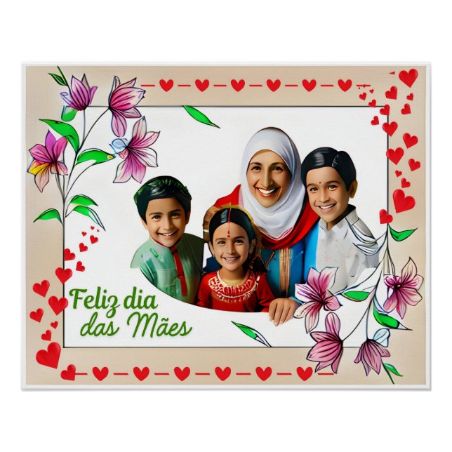 Póster Poster Perfeito da Zazzle para homenagem as mães  (Frente)