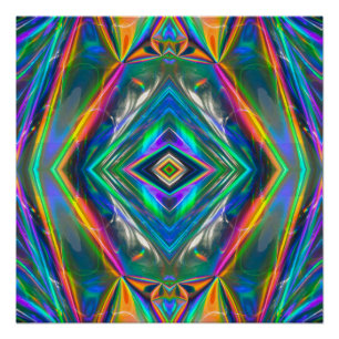 Póster Poster Perfeito de Cromo Iridescente