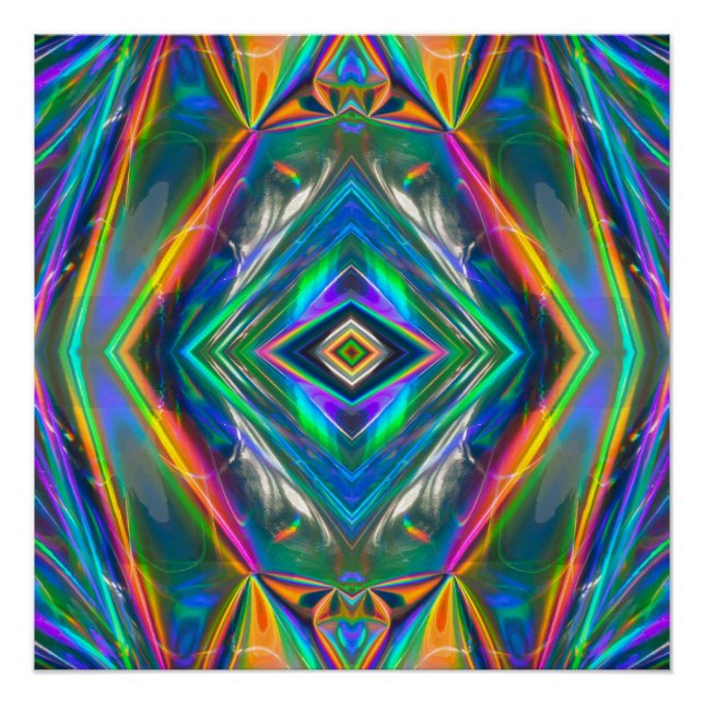 Póster Poster Perfeito de Cromo Iridescente (Frente)