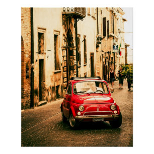 Póster Poster perfeito   Fiat 500% pipe% Roma Italia do