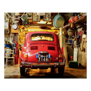 Póster Poster perfeito Fiat 500% pipe% Roma Italia do