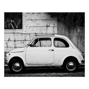 Póster Poster perfeito Fiat 500% pipe% Roma Italia do