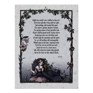 Póster Poster perfeito lustroso da poesia do Victorian -