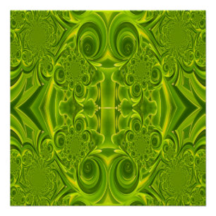 Póster Poster perfeito para espiral vibrante verde