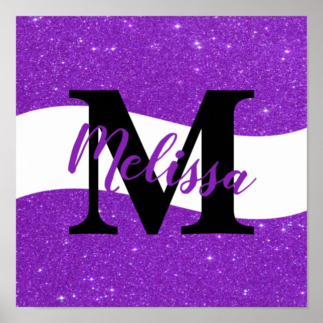 Poster Pôster personalizado com brilho (Frente)