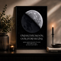 Pôster Personalizado de Fase Lunar de Aniversário