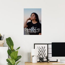 Poster Pôster Personalizado de Foto de Formatura, Lembran